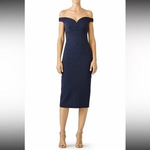 Cinq à Sept Navy Blue Garnet Sheath Dress – Size 12